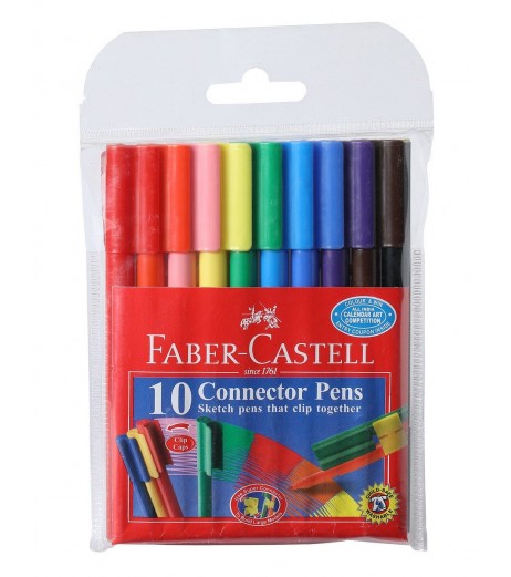 Sketch Pen Connector 1 Pack with 10 Units Colours and Brushes - SchoolChamp.net