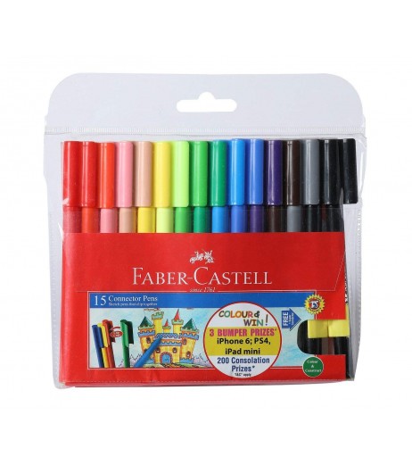 Sketch Pen Connector 1 Pack with 15 Units Colours and Brushes - SchoolChamp.net