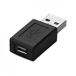 USB A male to micro USB female adapter (Black)