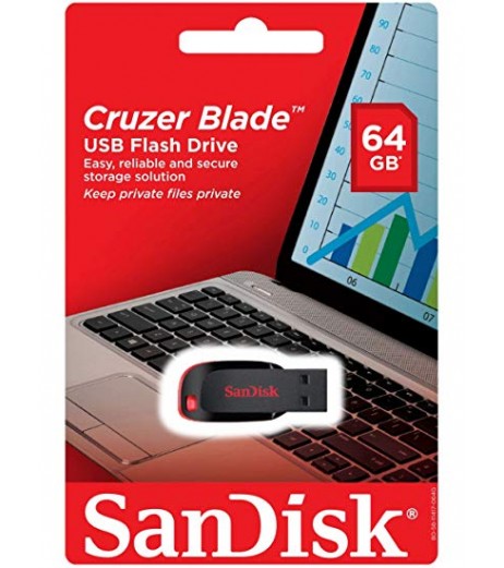 Sandisk 64GB Plastic USB 2.0 flash drive PenDrive - SchoolChamp.net