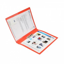 Punchless clip file  A4 Red 1 unit