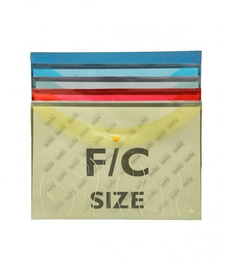 Clear bag Button closer pack of 10 Documents Bag Folders - SchoolChamp.net