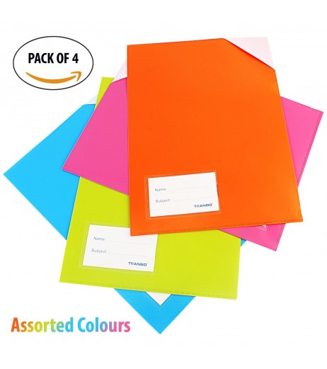 L Shape A4 document folders Set of 4 Documents Bag Folders - SchoolChamp.net