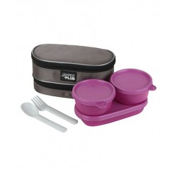 Lunchbox Plastic 3 Course Meal Bag Purple