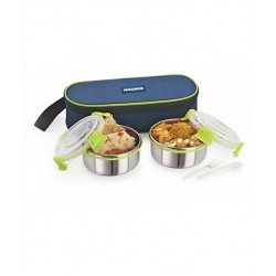 Lunchbox Stainless Steel With Case Set of 2 Green