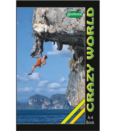 Crazy World  A4 172 pages Ruled Soft Cover pack of 12 Long Book - SchoolChamp.net