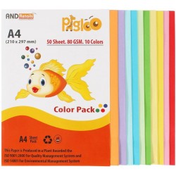 Craft Paper A4 80 gsm 50 sheets 10 colour