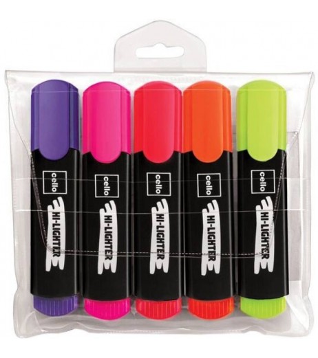 Highlighter Pack of 5 Highlighter - SchoolChamp.net