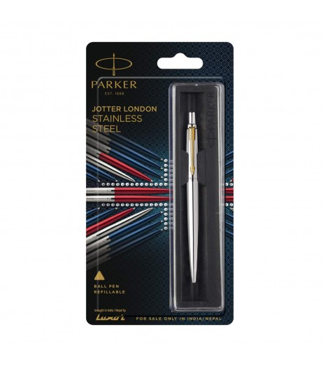 Ball pen Jotter Stainless GT Blue Pen - SchoolChamp.net