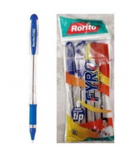 Ball pen Rorito Fyro Blue pack of 5 Pen - SchoolChamp.net