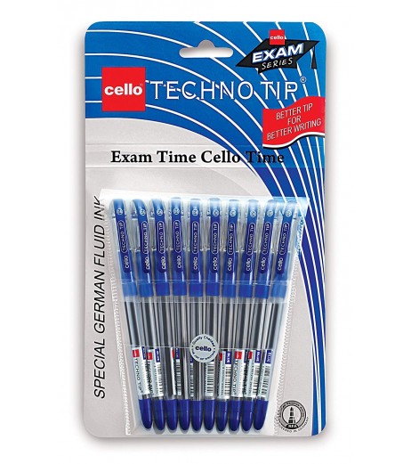 Ball pen Technotip Blue Pack of 10 Pen - SchoolChamp.net