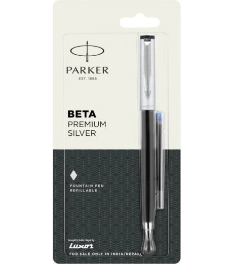 Fountain pen Beta Premium CT Silver Pen - SchoolChamp.net
