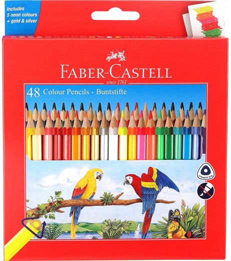 Faber-Castell 48 Triangular Colour Pencils Pencil - SchoolChamp.net