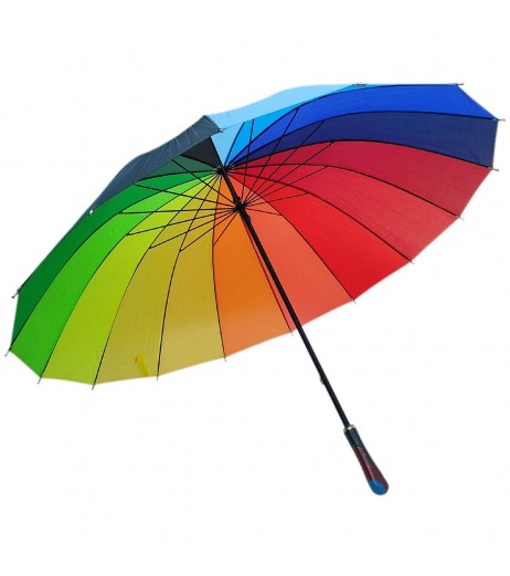 Vibgyor Rainbow Umbrella Big Size Nylon Material Umbrella - SchoolChamp.net