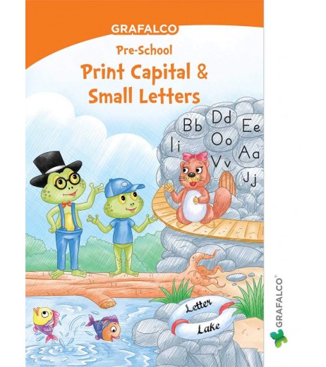 Grafelco PreSchool Print Small and Capital Letters book  - SchoolChamp.net