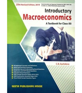 Introductory Macroeconomics for CBSE Class 12 by C B Sachdeva | Latest Edition