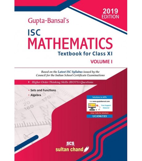 Gupta Bansals ISC Mathematics : A Textbook For Class 11 Vol- 1by V. K. Gupta , A. K. Bansal ISC Class 11 - SchoolChamp.net