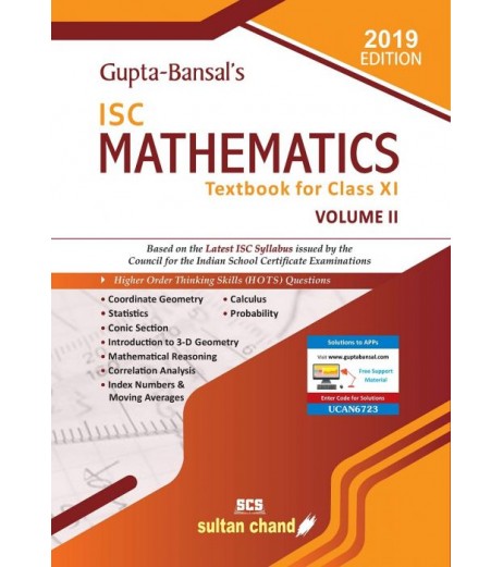Gupta Bansals ISC Mathematics : A Textbook For Class 11 Vol-2by V. K. Gupta , A. K. Bansal ISC Class 11 - SchoolChamp.net