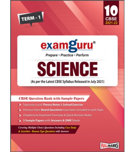 Examguru Science Question Bank with Sample Papers Term-1 CBSE Board