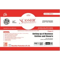 Scanner CS Executive Programme Module-1  Paper-3 Setting up of Business Entities and Closure | Latest Edition