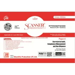 Scanner CS Professional Programme Module 2  Paper-4 Secretarial Audit, Compliance Management and Due Diligence | Latest Edition