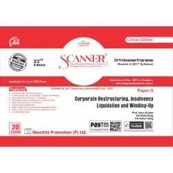 Scanner CS Professional Programme Module-2  Paper-5 Corporate Restructuring, Insolvency, Liquidation and Winding-Up | Latest Edition