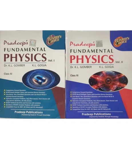 Pradeep's Fundamental Physics Vol.I & II for Class 11 |2023-24 edition