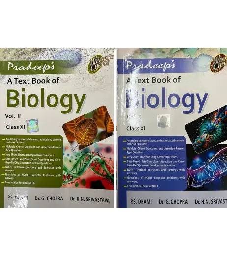 Pradeep Textbook Of  Biology for Class 11  Vol 1 and 2 |Latest edition