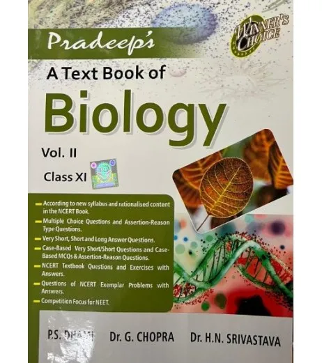 Pradeep Textbook Of  Biology for Class 11  Vol 1 and 2 |Latest edition