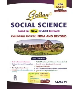 Golden Social Science Exploring Society  -India and Beyond Guide Class 6 | latest Edition