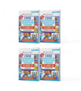 Oswaal CBSE Sample Question Papers Class 12 (Set of 4 Books) Accountancy, Business Studies, Economics & English Core 