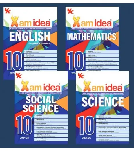 Xam idea Class10 Combo Pack -English, Science, Social Science and Maths | Latest Edition